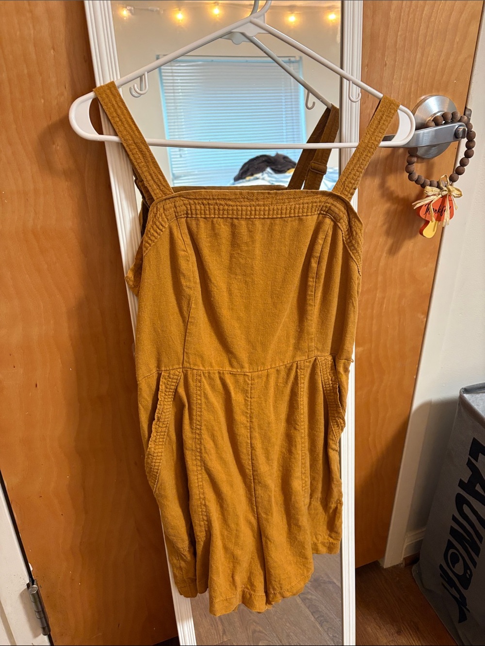 Old Navy Mustard Sleeveless Romper with Pockets